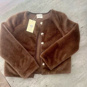 Brown Faux Fur Jacket